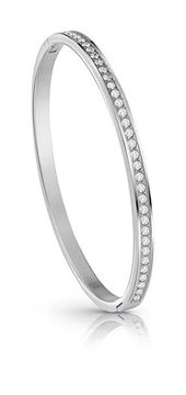 Guess Masivna jeklena zapestnica s kristali Color My Day JUBB02248JWRH