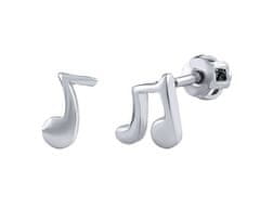 Silvego Srebrni uhani z glasbeno noto Chopin SILVEGOB70579SEBD