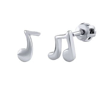 Silvego Srebrni uhani z glasbeno noto Chopin SILVEGOB70579SEBD