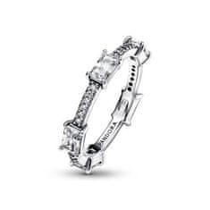 Pandora Decenten srebrn prstan s cirkoni 192397C01 (Obseg 50 mm)