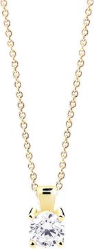 Cutie Jewellery Nežen obesek iz rumenega zlata s prozornim cirkonom Z8010-40-10-X-1