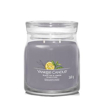 Yankee Candle Aromatična sveča Signature glass medium Black Tea & Lemon 368 g
