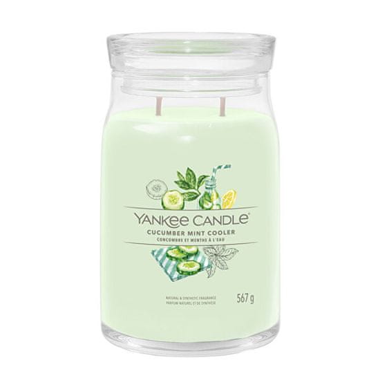 Yankee Candle Aromatična sveča Signature velik kozarec Cucumber Mint Cooler 567 g