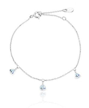 Beneto Exclusive Elegantna srebrna zapestnica s topazi TOPAGB5/20