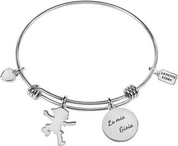 La Petite Story Jeklena zapestnica z obeski LPS05AQJ06