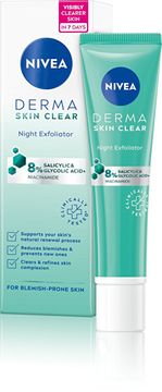 Nivea Nočni piling za kožo Derma Skin Clear (Night Exfoliator) 40 ml