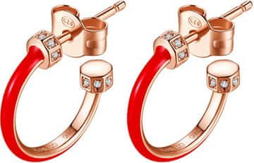 Rosato Bronasti okrogli uhani s cirkoni Storie RZO007