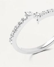 PDPAOLA Čudovit srebrn prstan s prozornimi cirkoni NUVOLA Silver AN02-874 (Obseg 56 mm)