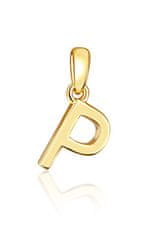 JVD Minimalističen pozlačen obesek s črko "P" SVLP0948XH2GO0P