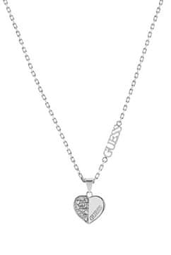 Guess Romantična jeklena ogrlica Lovely Guess JUBN03035JWRHT/U