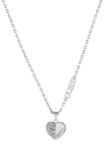 Guess Romantična jeklena ogrlica Lovely Guess JUBN03035JWRHT/U