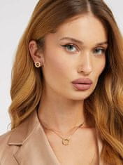 Guess Originalni pozlačeni uhani Circle Lights JUBE03173JWYGT/U