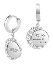 Guess Okrogli uhani z obeski Phase Moon JUBE01192JWRH