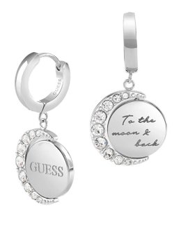 Guess Okrogli uhani z obeski Phase Moon JUBE01192JWRH