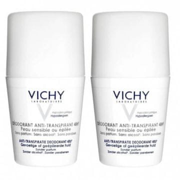 Vichy Kroglični deodorant set za občutljivo in razdraženo kožo 2 x 50 ml