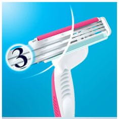 Gillette Venus 3 Plus rumene že pripravljene britvice 6 kosov