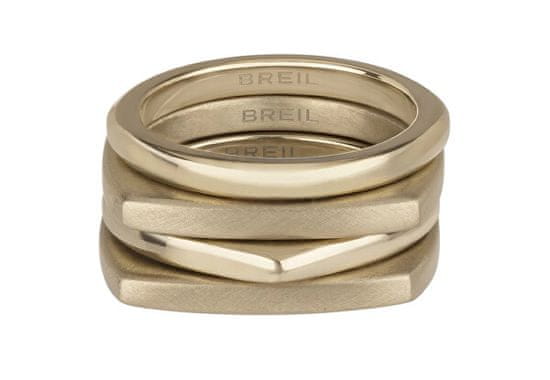 Breil Nov moderen komplet pozlačenih prstanov Tetra TJ302