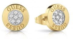 Guess Pozlačeni uhani s Swarovski UBE78023