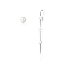 JwL Luxury Pearls Originalni srebrni asimetrični uhani JL0812