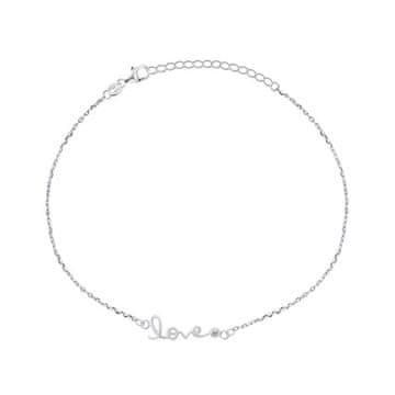 Brilio Silver Romantična srebrna zapestnica Love BRC66W