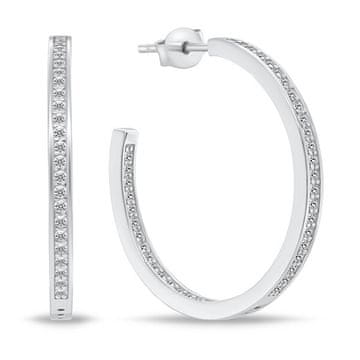 Brilio Silver Elegantni srebrni uhani s cirkoni EA767W