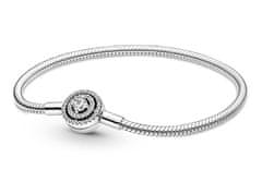 Pandora Srebrna zapestnica Elegant Moments s cirkoni 590038C01 (Dolžina 19 cm)