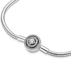 Pandora Srebrna zapestnica Elegant Moments s cirkoni 590038C01 (Dolžina 19 cm)