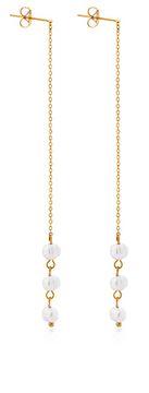 Troli Dolgi pozlačeni uhani s pravimi biseri VAAJDE2023196G