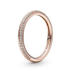 Pandora Bleščeči pozlačeni prstan Rose Me 189679C01 (Obseg 52 mm)