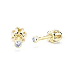 Cutie Diamonds Minimalistični uhani z diamanti iz rumenega zlata DZ3032-30-00-X-1