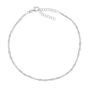 Brilio Silver Brezčasna srebrna verižica za noge Lambáda ANK102W