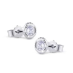 Cutie Jewellery Nežni uhani iz belega zlata s cirkoni Z5024-20-10-X-2