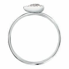 Morellato Modni jekleni prstan s kristali Trilliant SAWY08 (Obseg 52 mm)