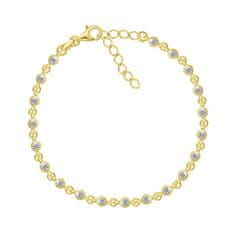 Brilio Silver Čudovita pozlačena zapestnica s cirkoni BRC110Y