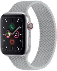 4wrist Raztegljiv silikonski pašček za Apple Watch - 42/44/45/49 mm - siv