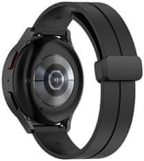 4wrist Silikonski pašček za Garmin Fenix 7S/6S/5S - 20 mm - črn