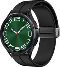 4wrist Silikonski pašček za Garmin Fenix 7S/6S/5S - 20 mm - črn