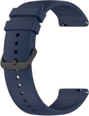 4wrist Univerzalen silikonski pašček s črno zaponko 22 mm - temno moder