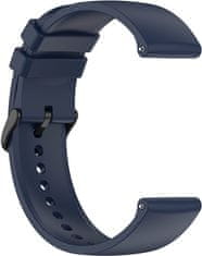 4wrist Univerzalen silikonski pašček s črno zaponko 22 mm - temno moder