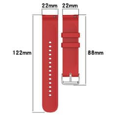 4wrist Univerzalen silikonski pašček s črno zaponko 22 mm - temno moder