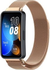 4wrist Milanski pašček z magnetno zaponko za Huawei Watch Band 8 - roza zlat