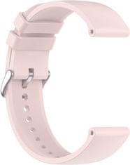 4wrist Univerzalni silikonski pašček s srebrno zaponko 20 mm - roza