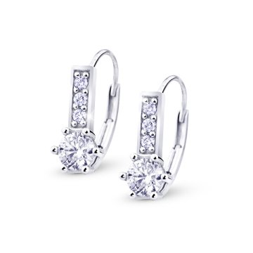 Cutie Jewellery Čudoviti viseči uhani s cirkoni Z8057-50-10-X-2