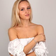 Morellato Bleščeča zapestnica s prozornimi kubičnimi cirkoni Scintille SAQF12