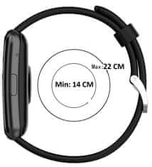 4wrist Silikonski pašček za Huawei Watch FIT - črn