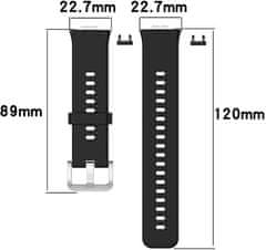 4wrist Silikonski pašček za Huawei Watch FIT - črn