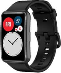 4wrist Silikonski pašček za Huawei Watch FIT - črn