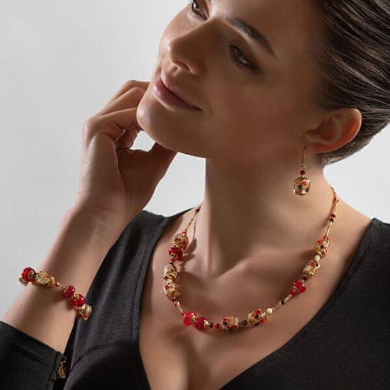 Lampglas Vrhunska ogrlica z dragulji s 24K zlatom v Lampglas Pearls NCU66