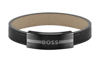 Hugo Boss Modna usnjena črna zapestnica 1580490