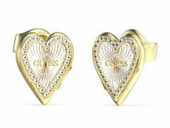 Guess Čudoviti dvobarvni uhani Love Me Tender JUBE03237JWYGRHT/U